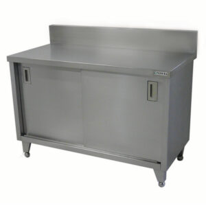 調理台 引戸付 バックガード有 アングルレッグ