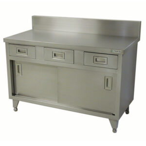 調理台 引出・引戸付 バックガード有 アングルレッグ