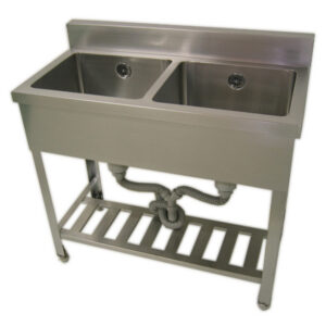 二槽シンク バックガード有 アングルレッグ