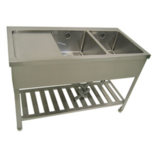 二槽シンク 水切付 アングルレッグ