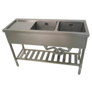 二槽シンク 水切付 パイプレッグ